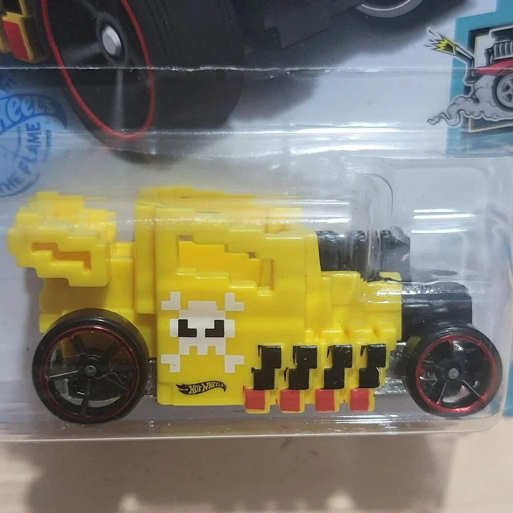 Yellow Hot Wheels Pixel Shaker Diecast Toy Car 2021 Mainline Collection